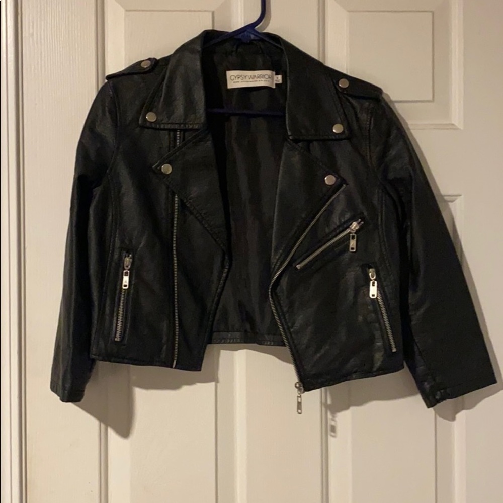 Gypsy Warrior faux leather cropped jacket